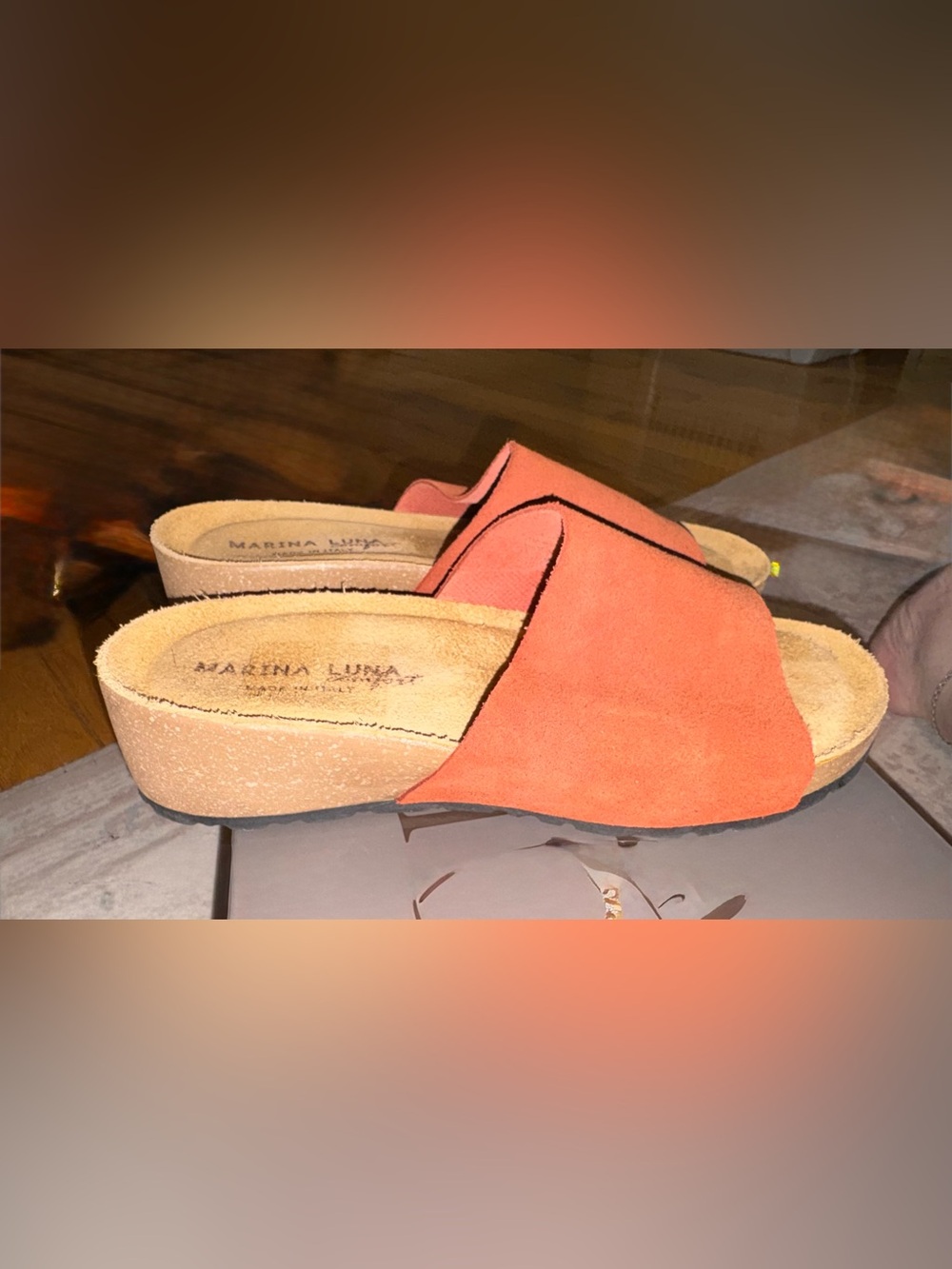 Marina Luna Comfort Suede Wedge Made in USA - Size 8